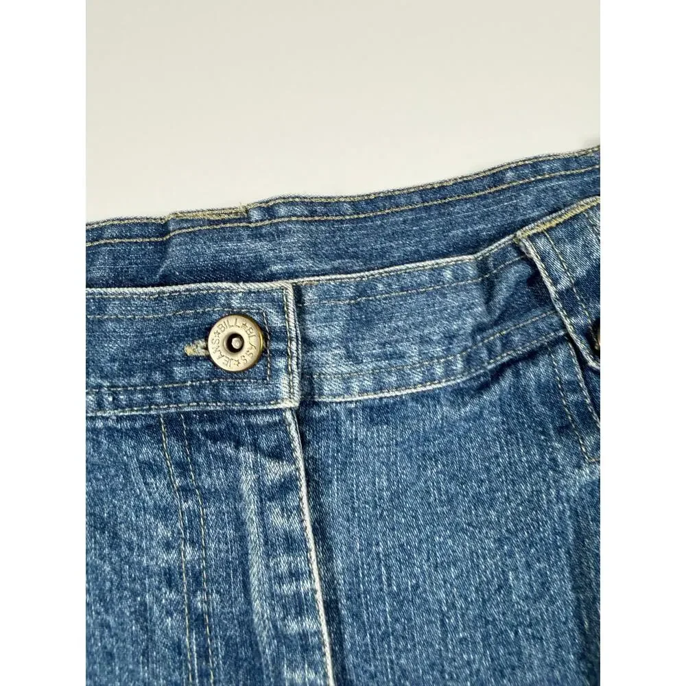 Vintage Bill Blass Jeans High Rise Pleated Denim Shorts Blue Size 14